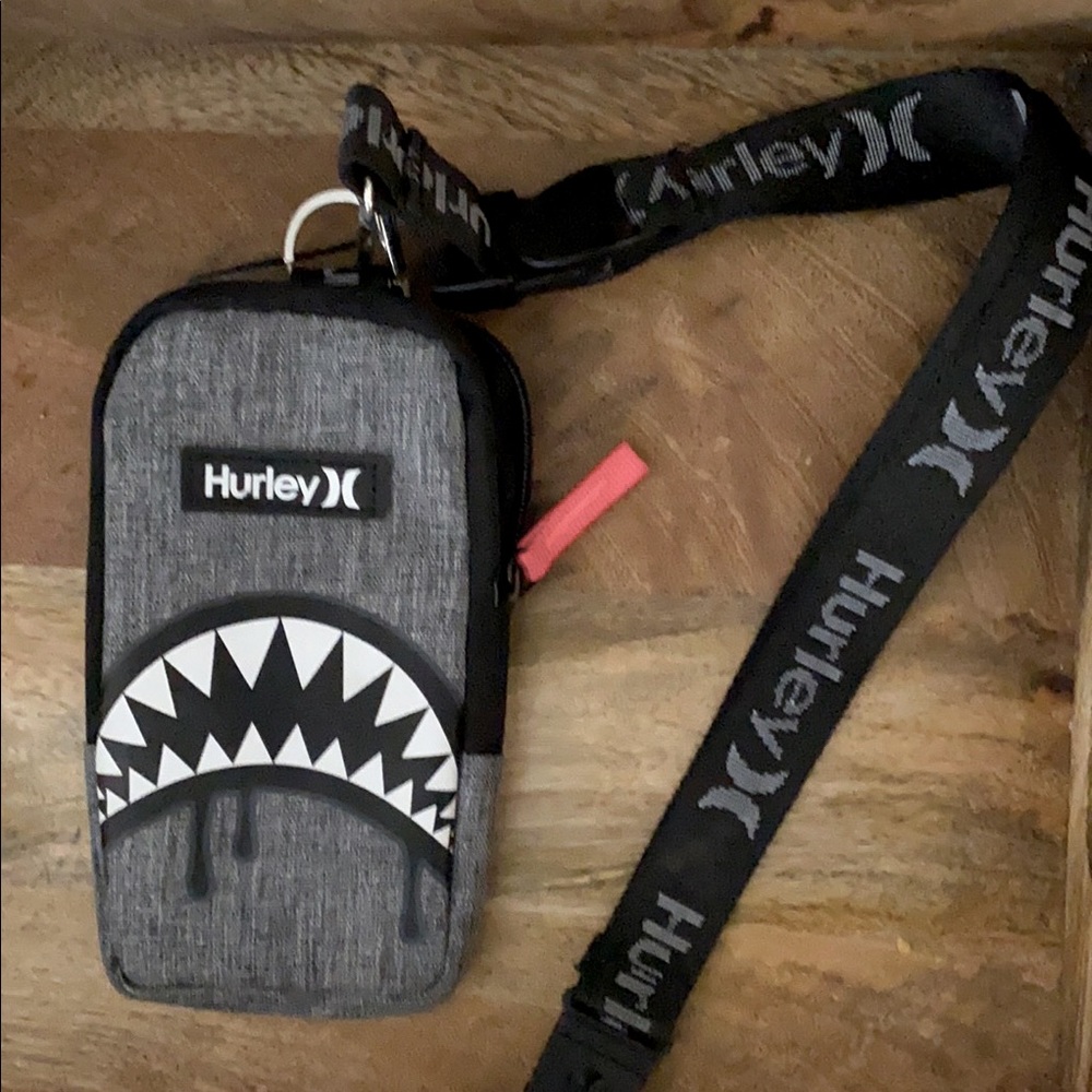 Hurley mini crossbody wallet purse shark